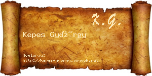 Kepes György névjegykártya